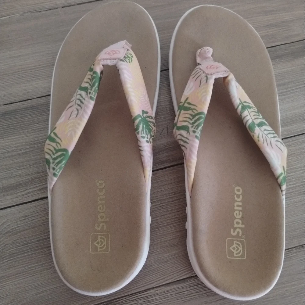 Spenco Victoria Tropical Comfort Step Flip Flops Sandals 🩴 - Picture 5 of 11